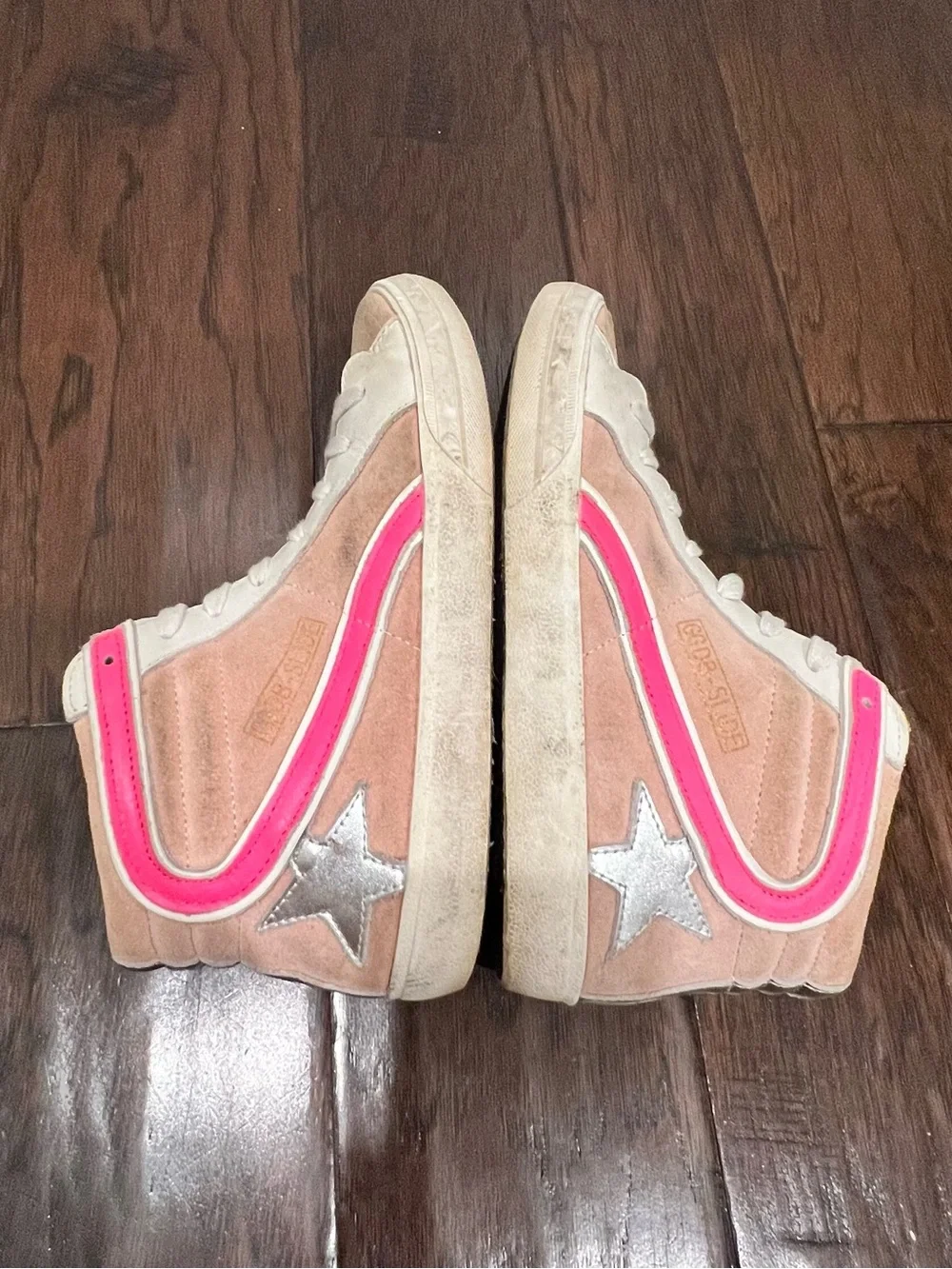 Golden Goose Blush Pink Suede High-Top Sneakers